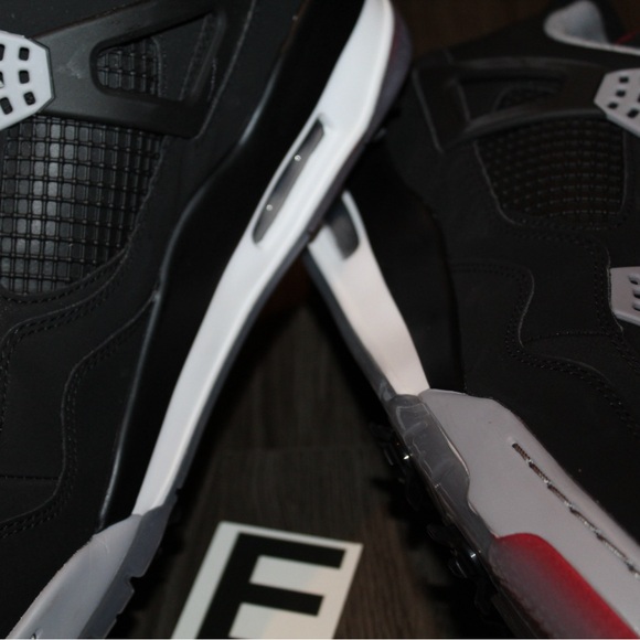 Air Jordan 4 IV Retro Bred Mens Size 13 Golf Sneakers - Picture 3 of 17